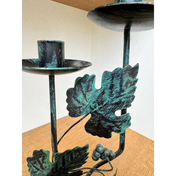 Metal Grapevine Candle Holder With Dual Taper Holders 13" Tall - Picture 5 of 9